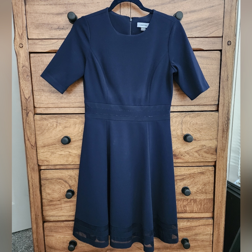 Calvin Klein Classic Navy Midi Dress